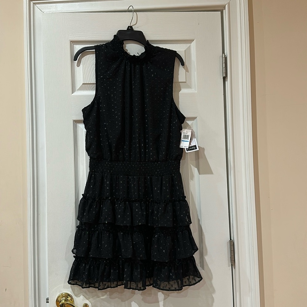 Everlily Beautiful Black Polka Dot Dress